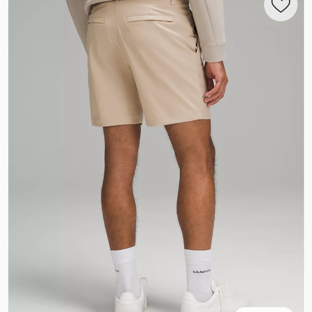 2 lululemon athletica Beige Flat Front Shorts and Navy blue bundle